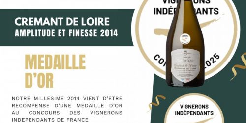 Médaille d'Or au Concours des Vignerons Indépendants 2025