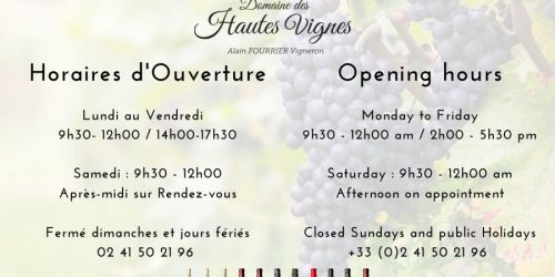 Horaires Ouverture Caveau