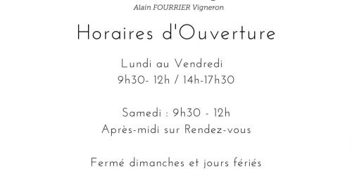 Horaires Ouverture Caveau