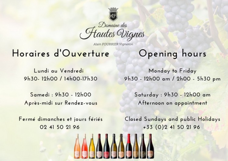 Horaires Ouverture Caveau